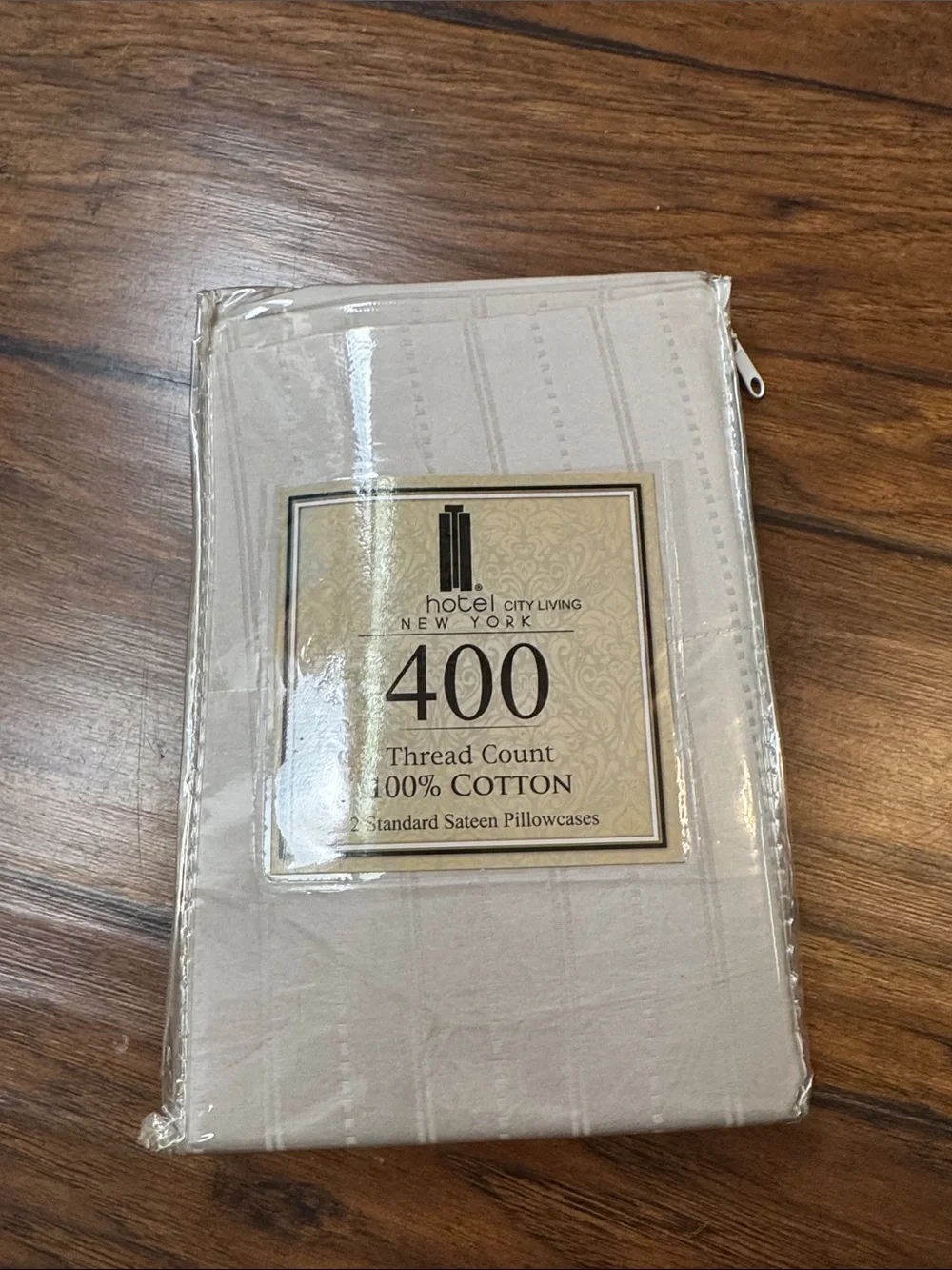 Hotel City Living New York 400 Thread Count Standard Pillowcases Set of 2 New